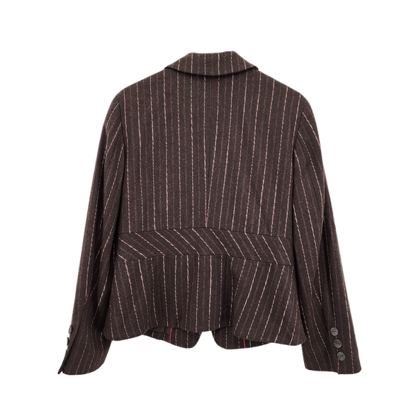 J.Jill Women's Retro Stripes Blazer Jacket - 12 - Picture 5 of 5